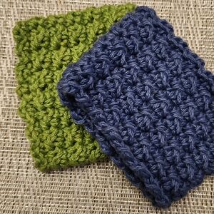 Hand Crafted Green and Blue Kitchen Scrubby Set